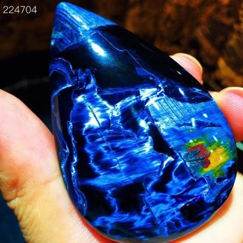 

Natural Blue Pietersite Pendant 55.2x36.4x10.8mm Namibia Women Men Chatoyant Bead Cat Eye Fashion Jewelry AAAAAA