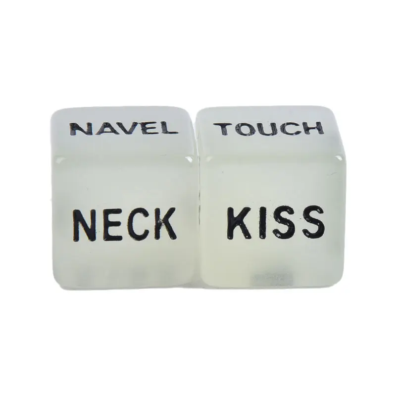 2pcs Funny Glow in Dark Love Dice Toys Adult Couple Lovers Games Aid Sex Party Toy valentines day gift for boyfriend girlfriend