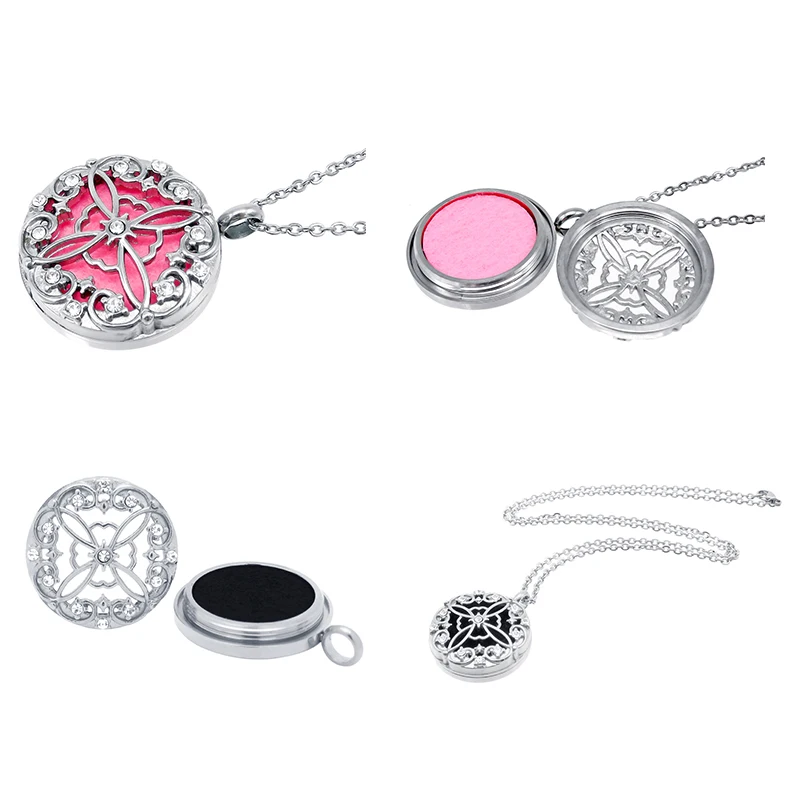 casting  stainless steel essential oil diffuser necklace (19)