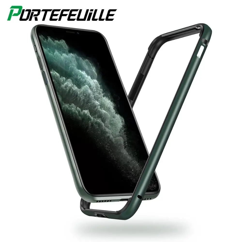 Роскошный Жесткий Гибкий Алюминиевый прочный силиконовый матовый чехол для Iphone 11 Pro Xs Max Xr 8 7 X прозрачный противоударный бампер рамка