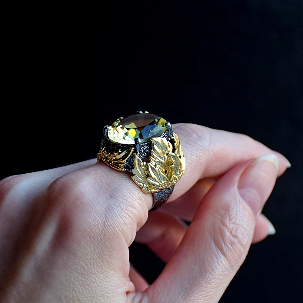 Najtaniej Dreamcarnival 1989 duże potężne Chunky pierścienie dla kobiet ślub zaręczyny Radiant Cut cyrkon złoty czarny gorący wybrany WA11750