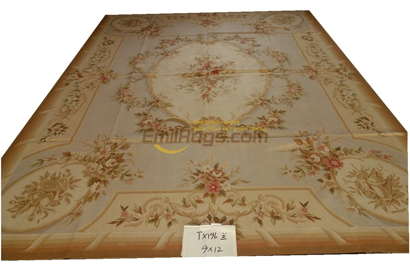 

Aubusson большой Винтажный стиль для ковров гостиной Rococo тканевые художественные шерстяные вязаные ковры