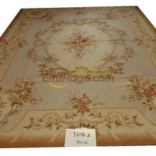 Французский aubusson ковры tx196 синий пастельный верблюжий бежевый дизайн потертый gc8aubyg13