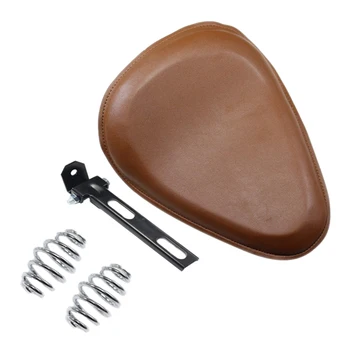 

10 inch Solo Driver Seat Soft PU Leather Cushion Pad Spring Bracket Mount Kit for Harley Softail Sportster Bobber Chopper