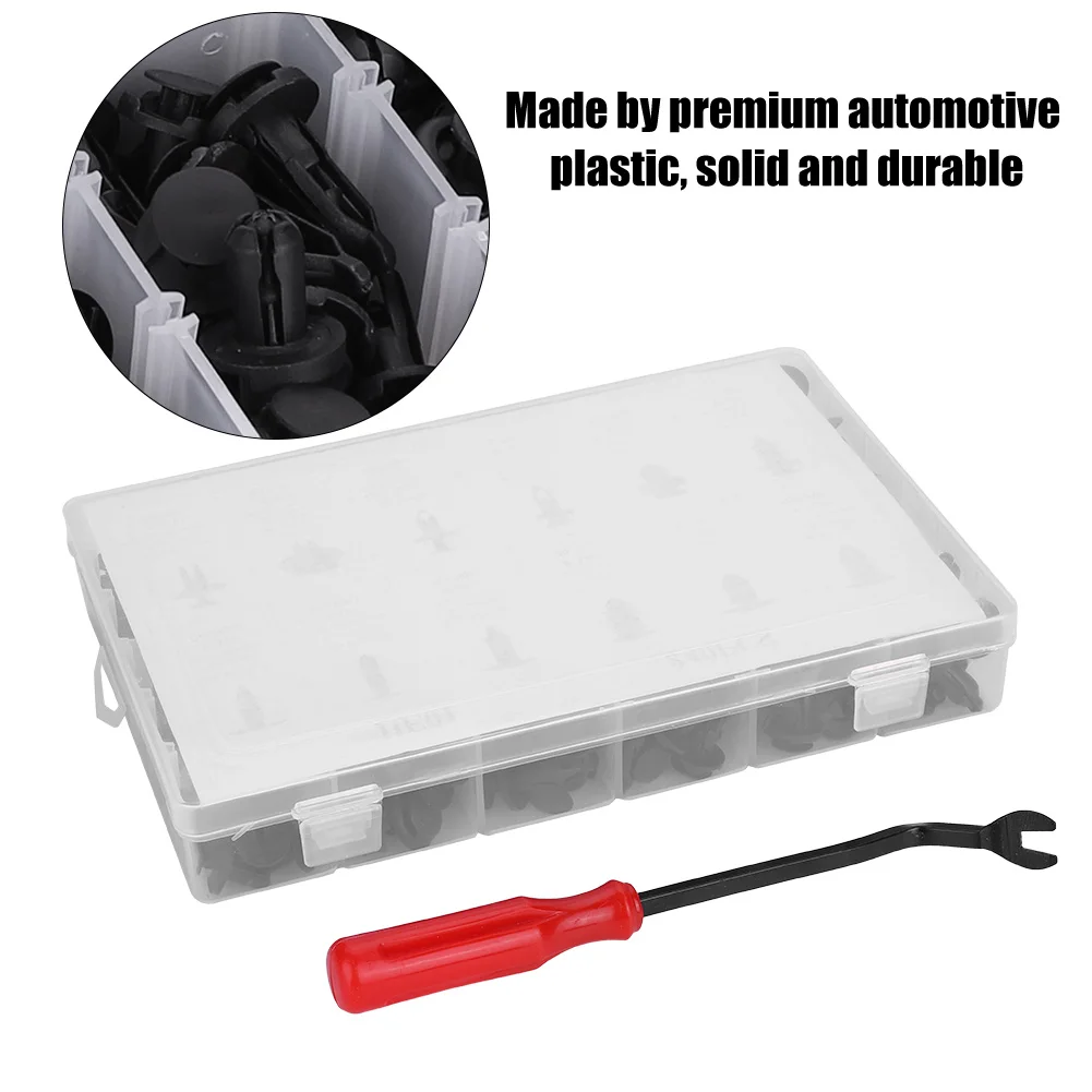 

Universal 240Pcs 12 Sizes car flush mount hole plugs Clip Trim Car Push Pin Rivet Bumper Door Panel Retainer with Screwdriver