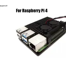 Высококачественный охлаждающий чехол из алюминиевого сплава для модели Raspberry Pi 4B С двумя охлаждающими вентиляторами для модели Raspberry Pi 2B 3B 3B