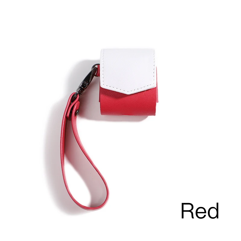 KUULAA роскошный беспроводной зарядный чехол для Аксессуары для airpods кожаный защитный чехол для Apple Airpod Air Pods Pod Coque Funda - Цвет: Red