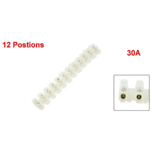 

30A Dual Rows 12 Positions Electrical Barrier Terminal Block