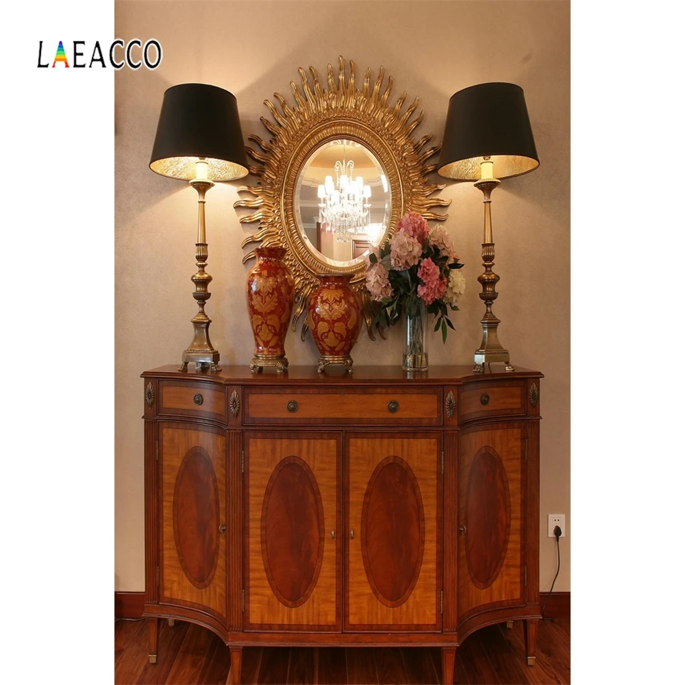 Фон для фотосъемки Laeacco с узором интерьера старых зданий мебель в китайском стиле