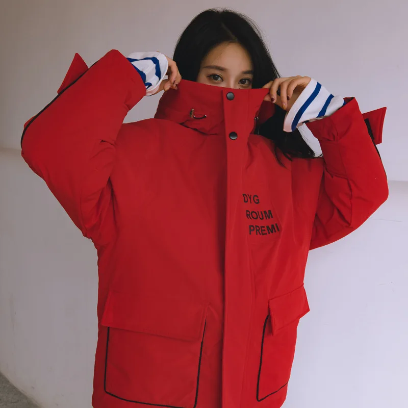 

Cotton-padded Clothes Women's Short 2019 Winter New Style Korean-style Hooded Cotton Jacket Women's Loose-Fit down Jacket Cotton