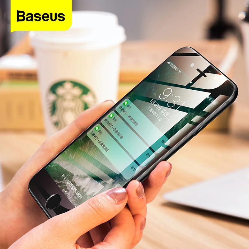 Закаленное стекло Baseus 0 23 мм для iPhone 8 7 6 6s Plus защита экрана мягкое 3D изогнутое