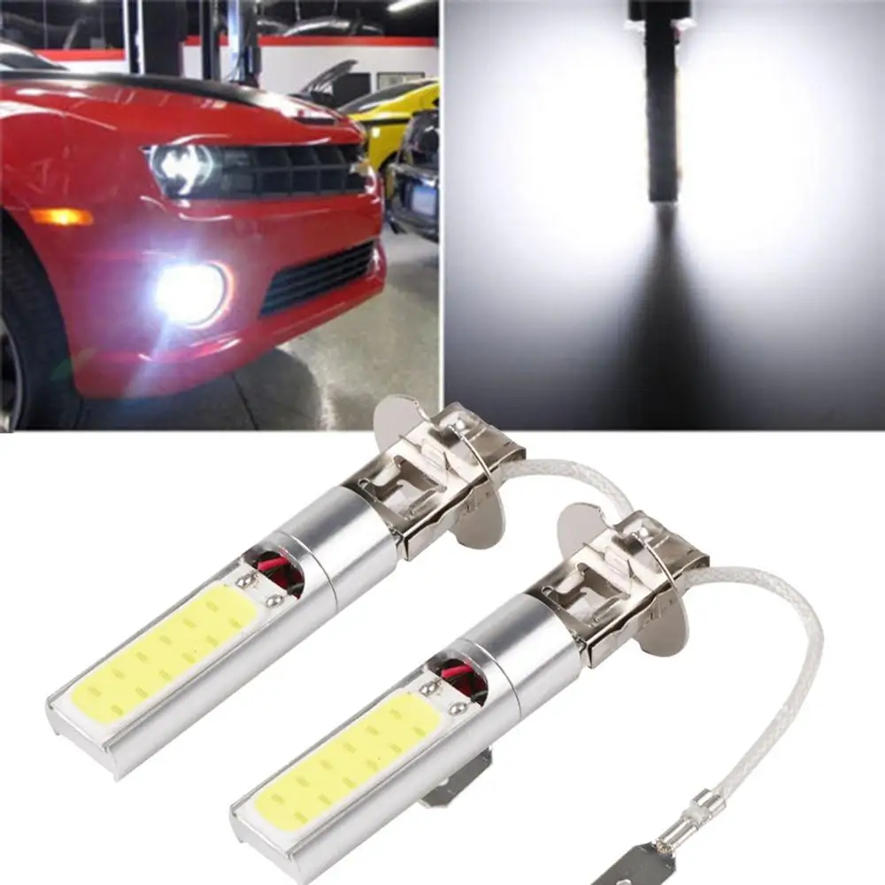 1Pcs COB LED Bright Xenon White Low Consumption High Power Ultra Long Life 6000K H3 Car Auto Fog Light Lamp Bulb 12V#269408 | Автомобили и