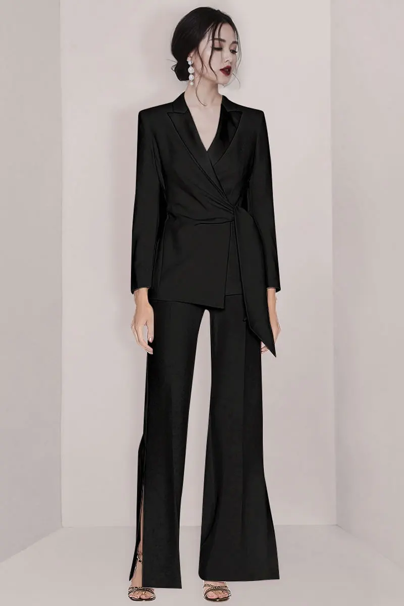 Женские костюмы, розовые брючные костюмы для женщин, женский элегантный Блейзер, комплект Conbinaison Femme Ropa, официальный Mujer