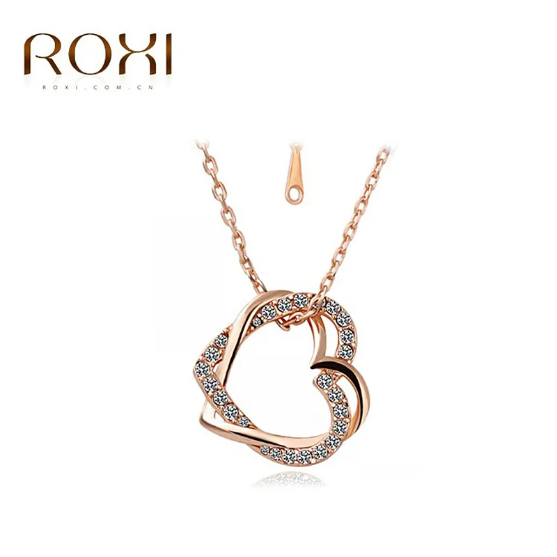 Roxi, Европа и Америка,, Кристальный подарок на год, ожерелье в форме сердца, кулон на День святого Валентина,, ожерелье a G