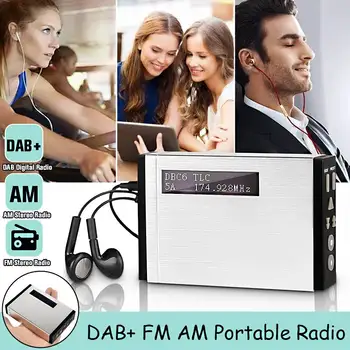 

Portable Digital DAB Radio Receiver Mini FM Stereo Radio Pocket Receiver Music Player Automatic Radio 5EQ Bass With Earphone