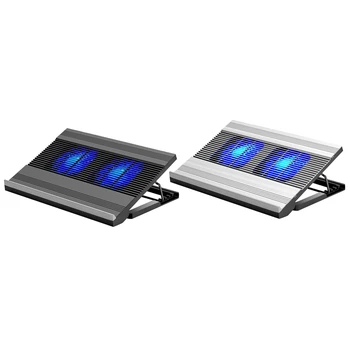 

T10 Laptop Cooling Base, Silent Dual Fan Adjustable Cooling Bracket, Suitable for Laptops Under 18 Inches