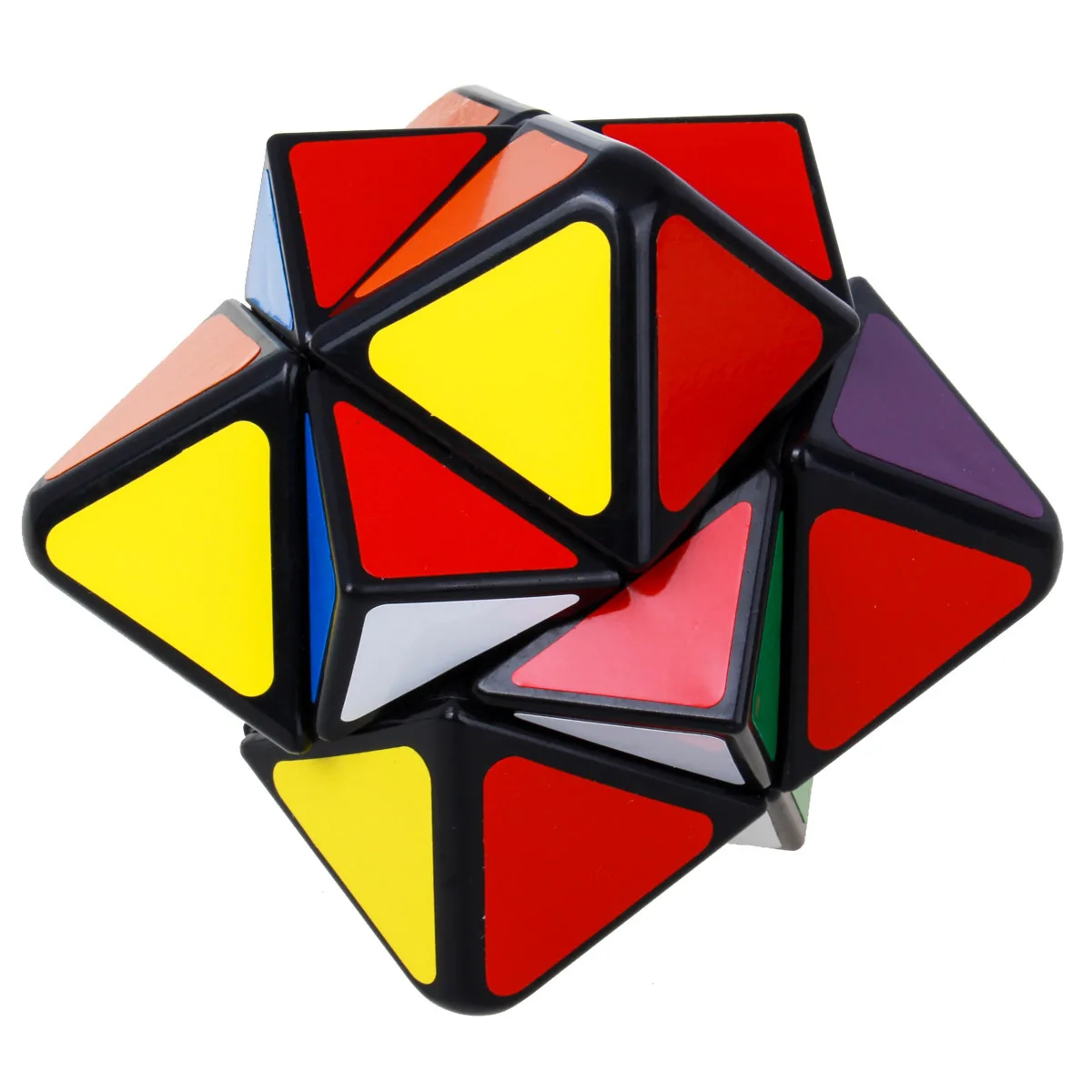 Синий четырехосный восьмиосевой магический Звездный Спайк Abnormity Cube черно-белый с узором LanLan Octahedral Magic Star Rubik's Cube