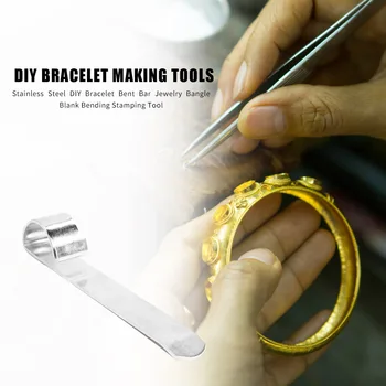 

Stainless Steel DIY Bracelet Bent Rod Bar Jewelry Bangle Blank Bending Metal Stamping Making Tools for Jewelry Decor