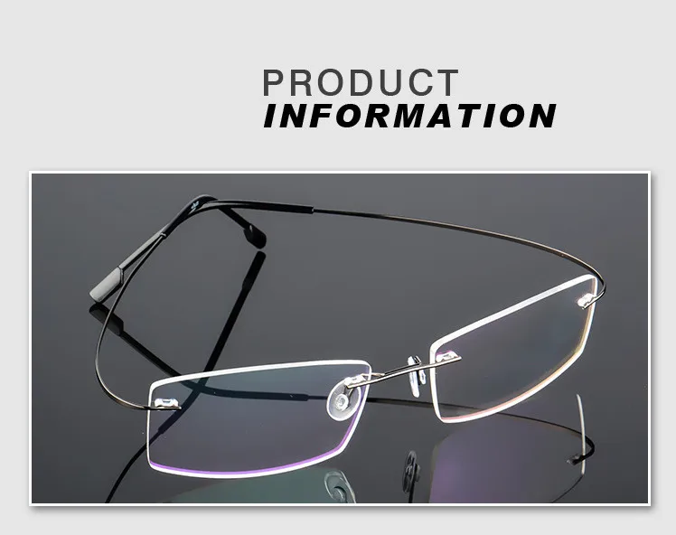 Модные квадратные очки без оправы, оправа для женщин и мужчин, бренд, ультралегкий сплав, оптика, оправы для очков, без диоптрий, очки RX Able