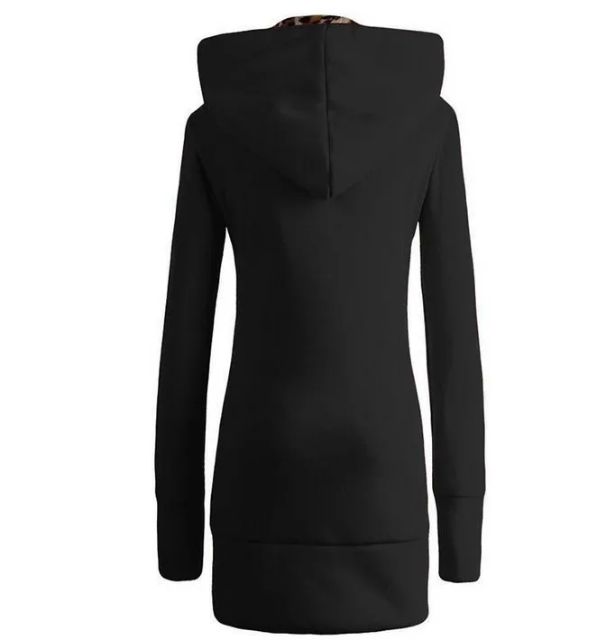 Huapate AliExpress Лидер продаж, пальто с подкладкой, капюшоном и леопардовая расцветка куртка Европа и США с плюшевой подкладкой Большие размеры пальто взрыв