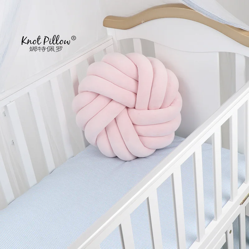 Denmark INS Hot Selling Three-ply Knot Circle Cushion DIY Hand-woven round Cushion