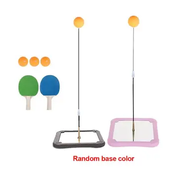 

Table Tennis Training Set Ping Pong Trainer Training Set Elastic Soft Shaft Balls Paddles Adults Glue Table Tennis Accessories