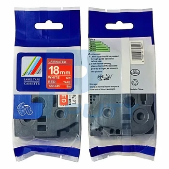 

3PCS Tze Tapes 18mm White on Red Tze-445 TZ-445 Label Tape for Brother P-touch Label Maker Printer PT18R PT200