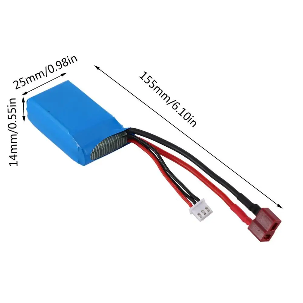 7 4 V 1500 мА/ч Перезаряжаемые Батарея Lipo литиевая батарея RC автомобиль набор для WLtoys