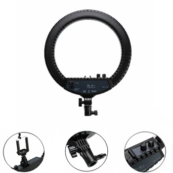 

Professional RL-12II Dimmable 3200-5600K Photography Light LED Ring Light Bi-color 240 leds Ring Lamp For Photography Studio New