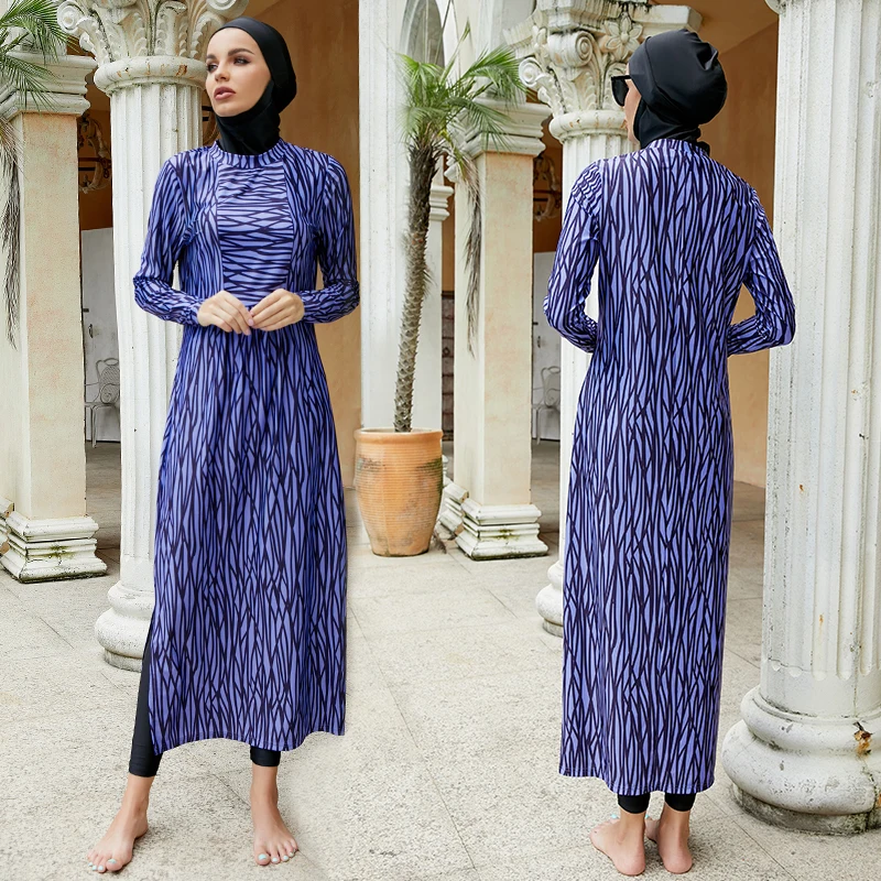 Donna Costumi Da Bagno Musulmani Burkini Mujer Maillot De Bain Cappuccio Per Capelli Berretto Modesto Islam Burqini Hijab Islamico Beach Completo Di C