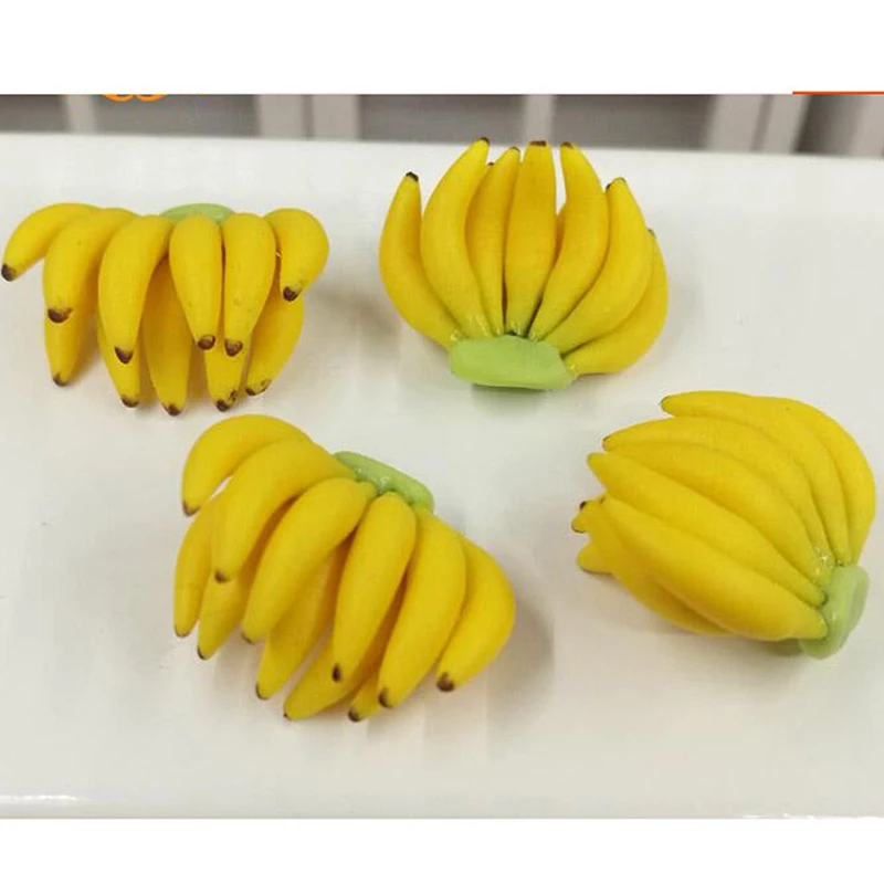 Miniatura Casa De Muñecas Cocina Comida de plátano fruta casa de bricolaje Mini Decoración Adornos 3 un 