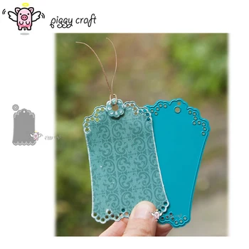 

Piggy Craft metal cutting dies cut die mold Round hole label tag Scrapbook paper craft knife mould blade punch stencils dies