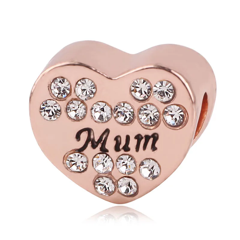 P1498-2 New Fit Original Pandora Bracelet Mom Dad Girl Boy Charm Zinc Alloy Beads Women Fashion Jewelry DIY Making Gifts for Women - Цвет: P1498-2