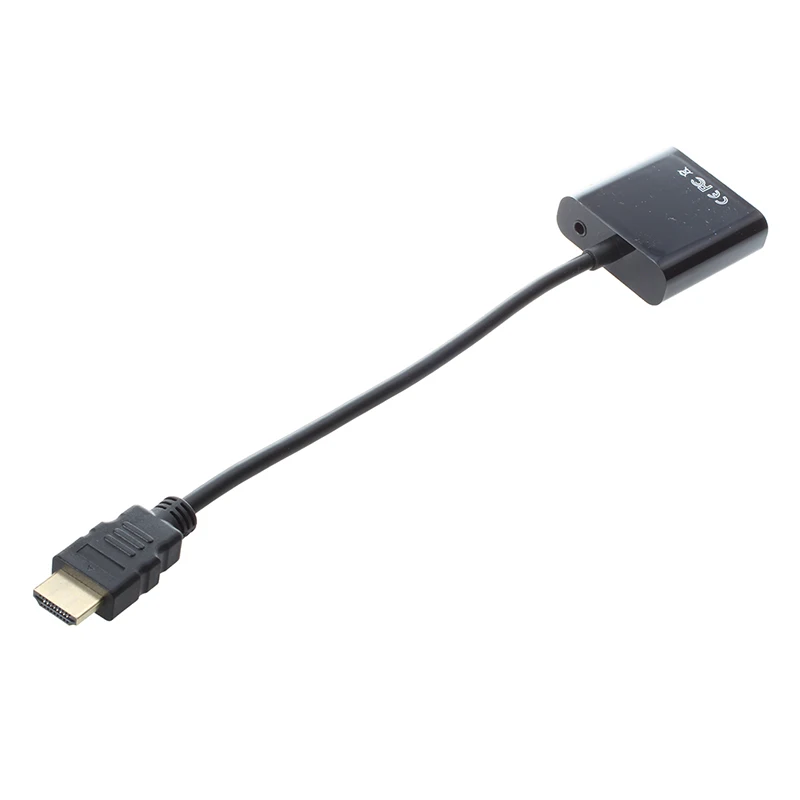 Адаптер Mini HDMI Мужской Женский аудио кабель 1080p VGA цвет черный