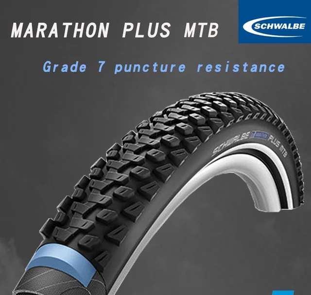 Schwalbe Mountain Bike Tire Marathon Plus 26 Inch Steel Tire * 2.25 Mountain Bike Stab Resistant Tire - Bicycle Tires