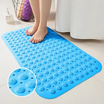 

GURET Anti Slip Bath Mats PVC Massage Particles Bathroom Carpet Drainable Bath Shower Mats On The Floor Bathroom Accessories