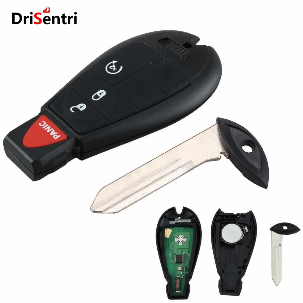 

433 MHZ Uncut Replacement Keyless Entry Car Key Fob Remote Start for Volkswagen / Jeep / Chrysler 2011-2015 No Battery