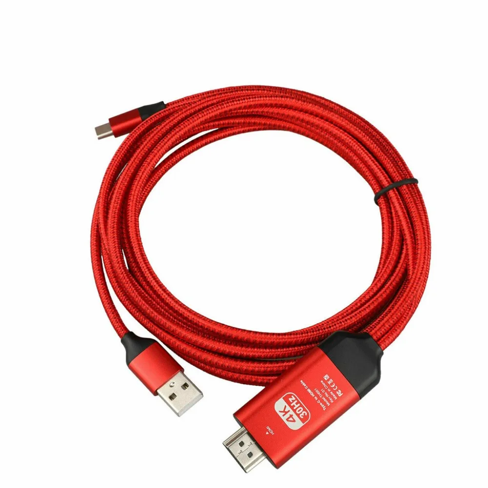 Кабель-адаптер type-C к HDMI HDTV подходит к Samsung Note10/Note10+ 5G type-C USB-C к HDMI HDTV 4K Кабель-адаптер 40AUG13