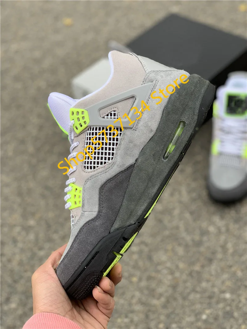 Air Authentic 4 SE Neon Cool Grey Volt 