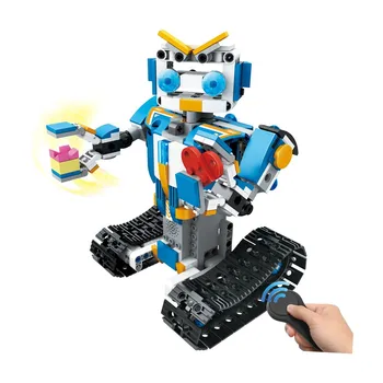 

DIY Building Blocks Walking RC Smart Robot Remote Control Electronic Robot STEM Kids Toys