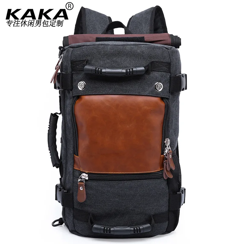 

Literature And Art Retro Casual Korean-style Large Capacity Canvas Backpack Men's Backpack Multi-functional Travel Casual Backpa