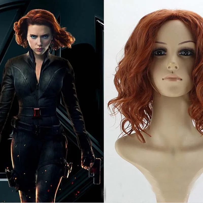Cosplay&ware Black Widow Cosplay Wigs Natasha Romanoff Wig Short Curly Mixed Red Brown Heat Resistant Synthetic Hair & Free Cap -Zentai shop online H24ead47b09e94bc998f75d6fc348ce2eG.jpg