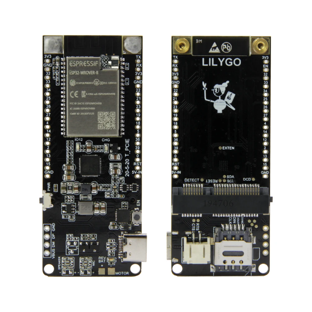 Официальная TTGO T PCIE AXP192 Чип WIFI Bluetooth Nano SIM серия компонентная макетная плата
