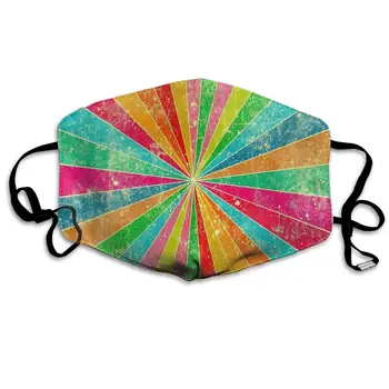 

Colorful Diagonal Stripes Trendy Dust Mouth Mask Reusable Anti-Dust Face Mask Adjustable Earloop Skin Protection