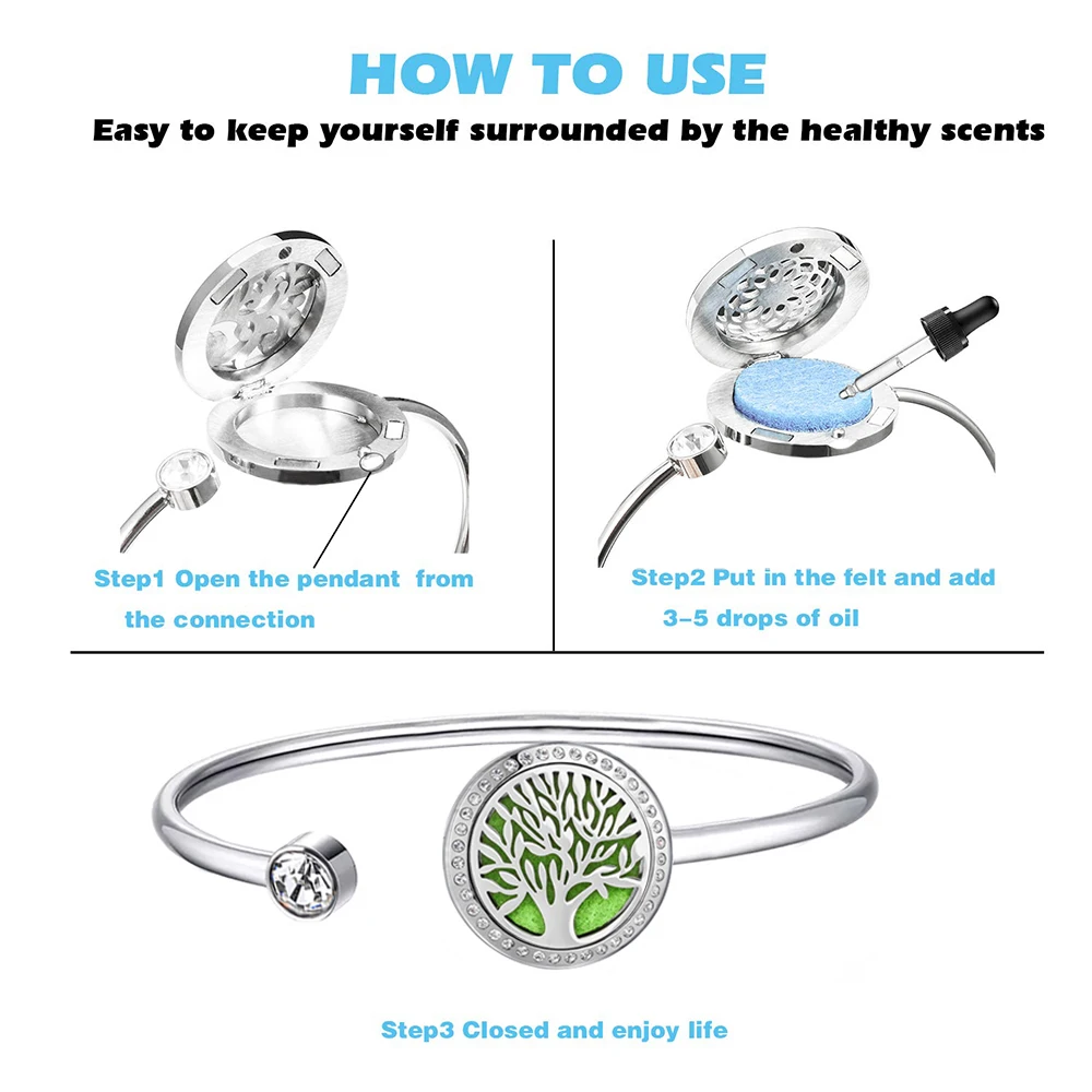 20mm Diffuser Locket Bangle Bracelet-11