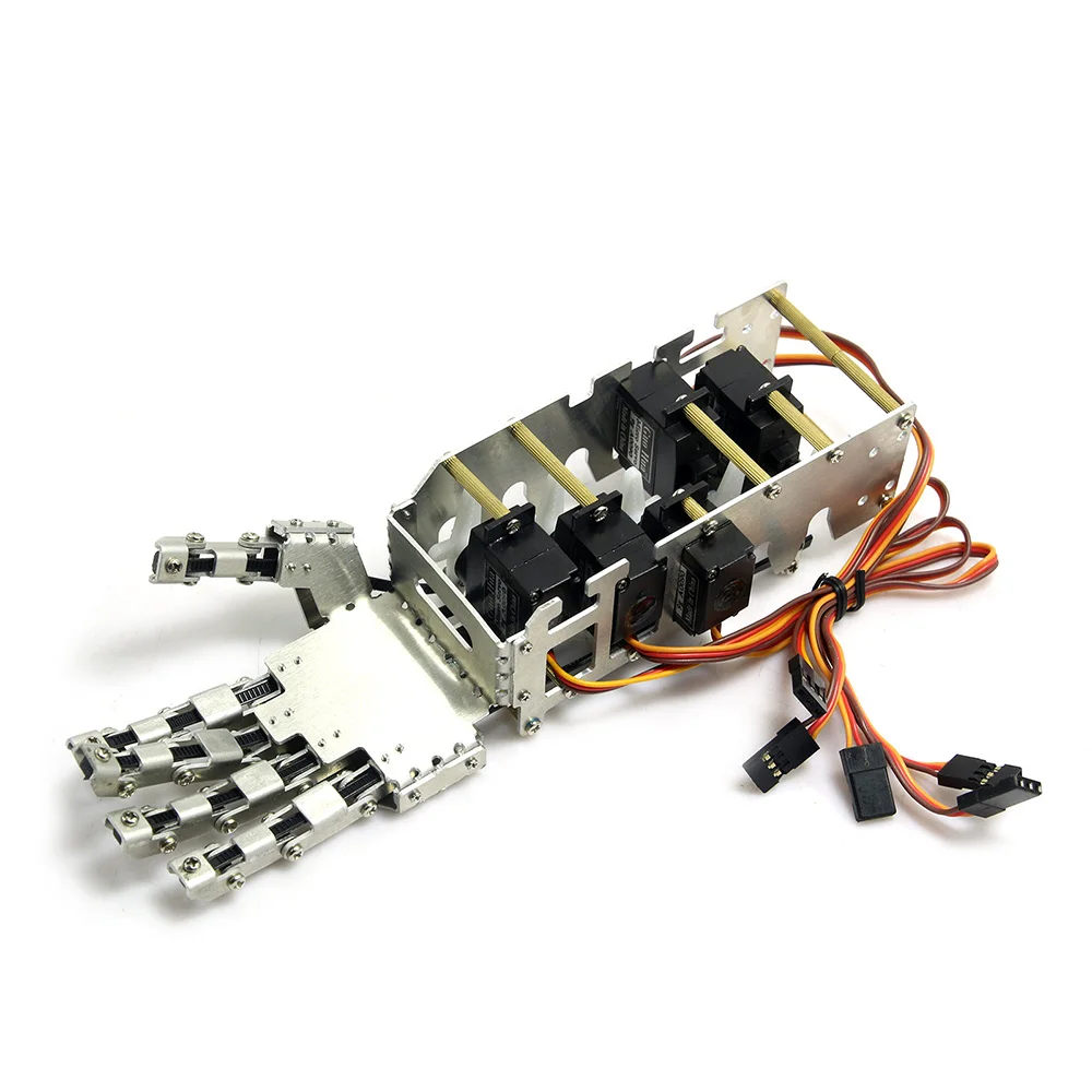 5DOF Humanoïdes cinq doigts Métal manipulateur bras main gauche avec servos pour robot 5DOF Humanoïdes cinq doigts Métal manipulateur bras main gauche avec servos pour robot