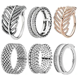 2021 New DIY Fit Custom Original 925 Sterling Silver Making Luxury Designer Fine Accessories Rings Jewelry For Women Wholesale