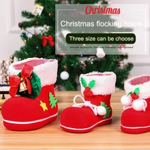 Счастливого Рождества ботинок для конфет подарки Рождественские украшения для дома рождественские чулки натальный Декор Новогодние украшения, рождественские подарки