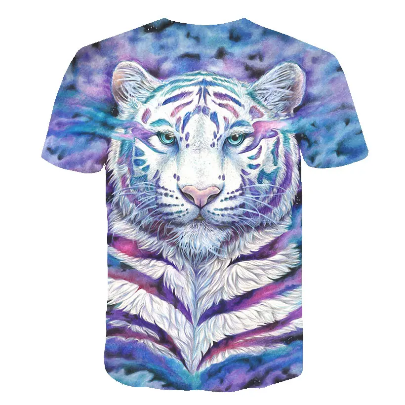 PINSHUN/брендовая футболка с 3d принтом Футболка с изображением тигра Camiseta, футболка с 3d принтом забавные детские, детские футболки Повседневная футболка С Рисунком Тигра для фитнеса