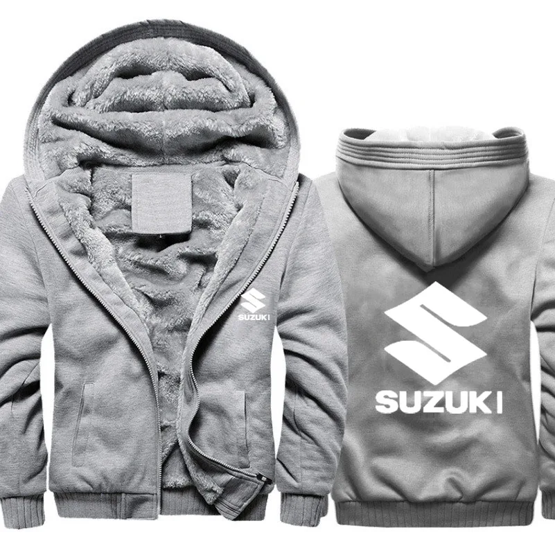 Куртка Для мужчин автомобиль Suzuki куртка с принтом логотипа Для мужчин толстовки Зимний толстый теплый флис хлопковые камуфляжные парки на молнии с рукавами-реглан Для мужчин s пальто с капюшоном - Цвет: 805